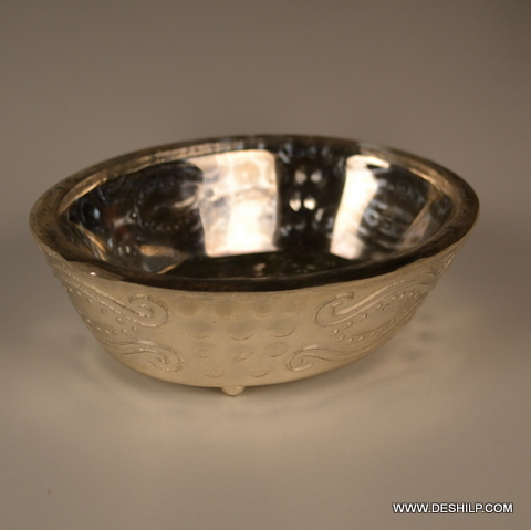Silver Glass Bowl