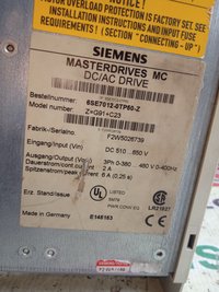 SIEMENS MASTERDRIVES MC DC/AC DRIVE 6SE7 021-0TP50-Z