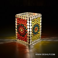 Zariaglow Ethnic Mosaic Glass Desk Lamp - Color: Golden