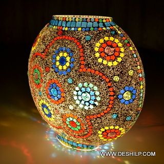 Purse Shape Glass Table Lamp