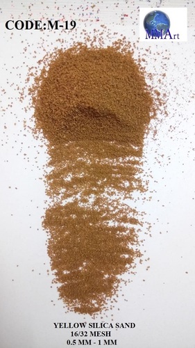 Water proof Colored Silica Sand dark Yellow river sand