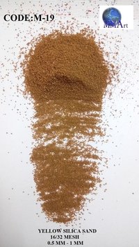 Water proof Colored Silica Sand dark Yellow river sand
