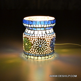 Table Top Small Mosaic Table Lamp - Color: Multicolor
