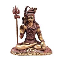 15 Inch Brass Shiva Statue