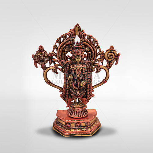 Brass Balaji With Sangu And Chakram