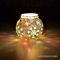 Orange Glass Mosaic Lamp