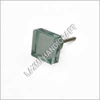 Glass Cupboard Drawer Knob - Glass & Brass, Polished Black Finish, Multi-shape And Dimension Options