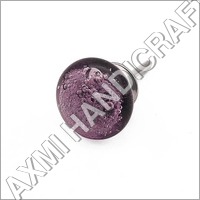 Purple Bubbles Glass Knob - Glass and Brass Material, Polished Purple Finish | Scratch & Rust Resistant, Durable for Drawer, Door, Cabinet Use