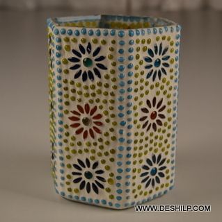 Mosaic Glass Candle Holder