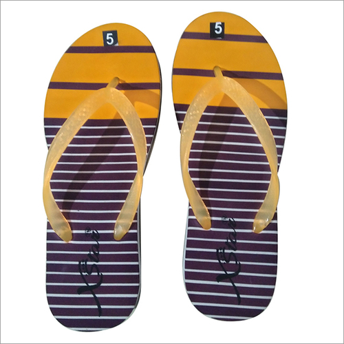 Rubber Yellow Ladies Slippers