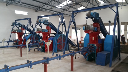 Industrial Biomass Briquette Plant - Color: Blue