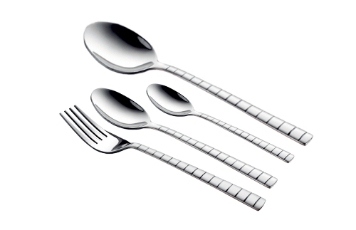 Silver Shapes Zack Cutlery Set With Serving Spoon 20 Pcs