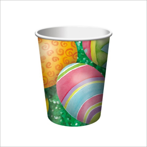 210 ml Printed Paper Cup - Paper Material, 210 ml Size, Multicolor Design | Disposable for Event and Party Supplies