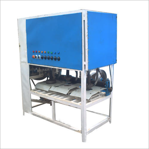 Three Die Dona Plate Making Machine - 2200 Dona/Hour Capacity, Stainless Steel, Semi-Automatic Design, Human Machine Interface Control, Blue Finish