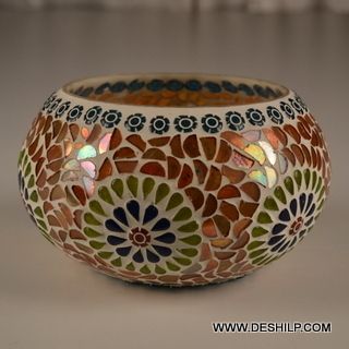 Mosaic Handmade Glass Votive