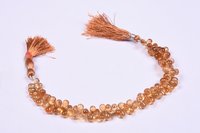 Hessonite Garnet Briolette Beads