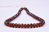 Hessonite Garnet Briolette Roundel Beads