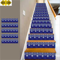 Multi Color 3d Damask Silver Stair Tiles