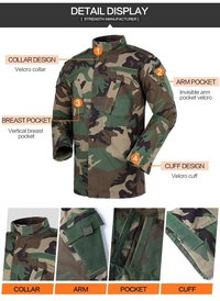 Military Woodland Camouflage ACU Uniform