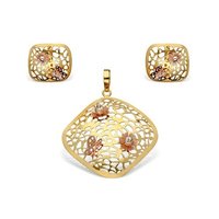 Pseudo Butterfly Pendant Set