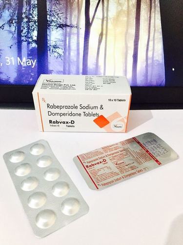 Rabeprazole Sodium - 20mg + Domperidone - 10mg Tablets | Anti-Ulcerant, Anti-Emetic, Acid-Reflux Relief, Nausea Control, Gastroesophageal Function Enhancer, For Adults