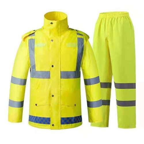 Police Reflective 300D Oxford Duty Raincoat