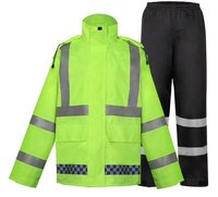 Police Reflective 300D Oxford Duty Raincoat