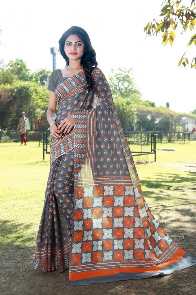 Printed Handloom Pure Cotton Saree
