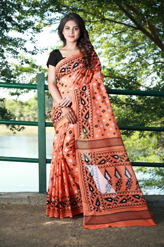 Printed Handloom Pure Cotton Saree