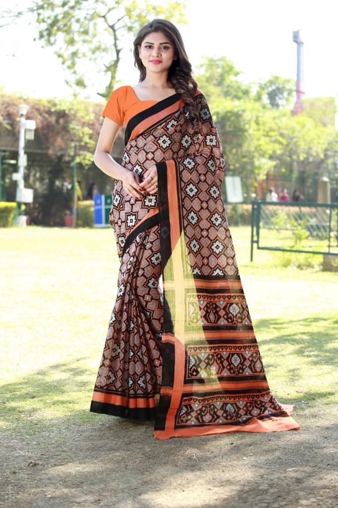 Printed Handloom Pure Cotton Saree