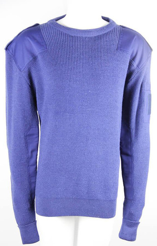 100% Wool Royal Blue Army Sweater
