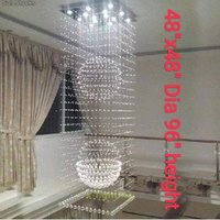 Led Interior Lights - Crystal & Metal, 48-1488 Dia 96 Height, Clear | Bright Light, Energy Efficient, Elegant Design, Easy Install, Long Lifespan