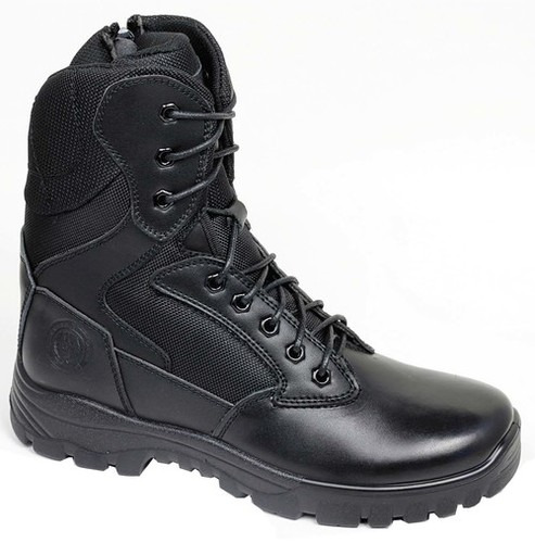 Black Military Pu Rubber Dual Density Sole Tactical Combat Boot