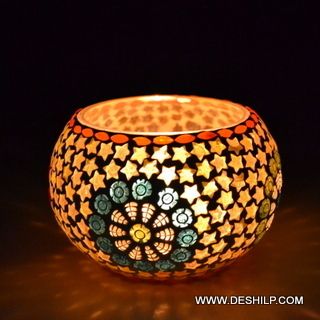 Star Shape Mosaic Candle Votive