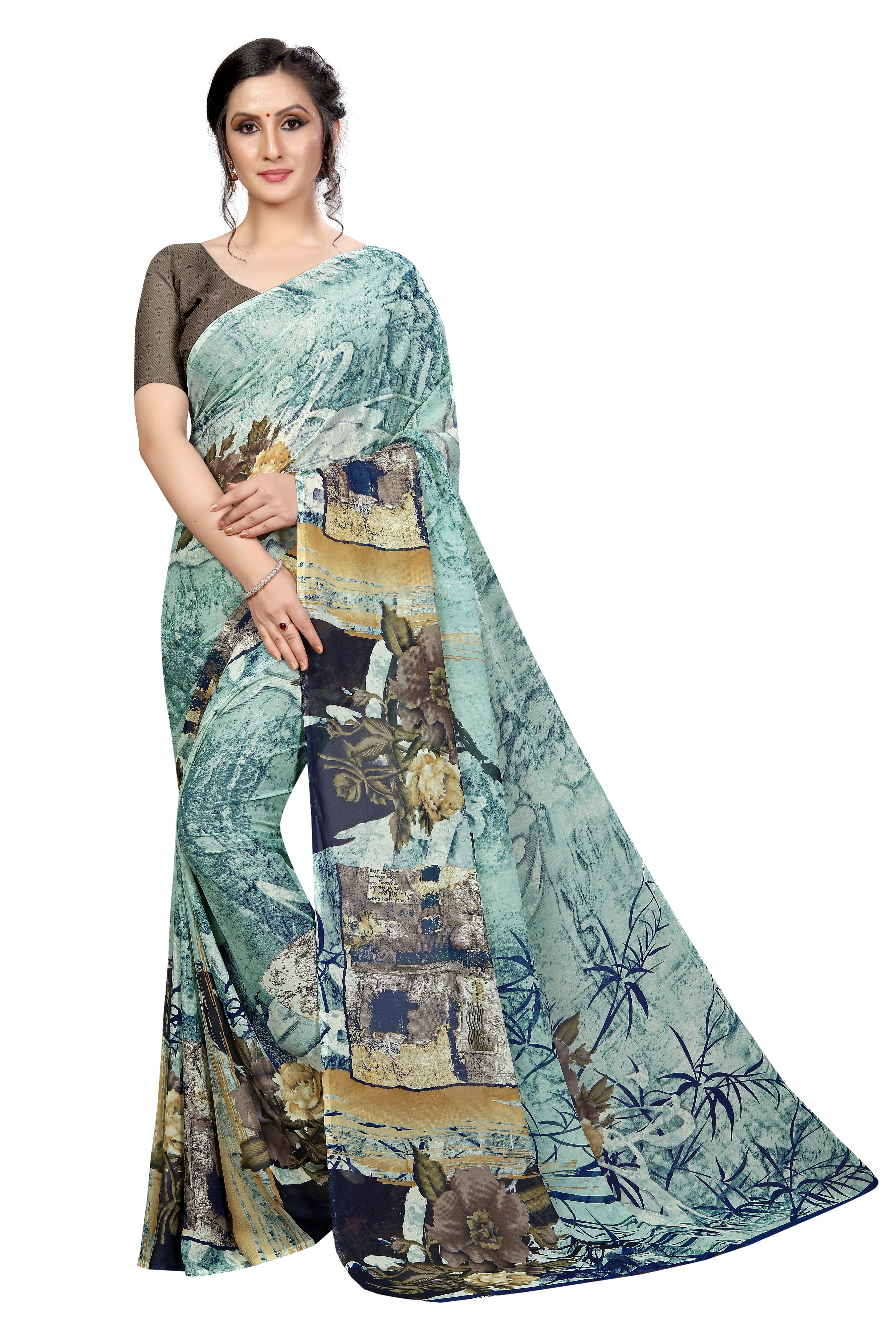 New Stylist Bollywood Printed Georgette Saree