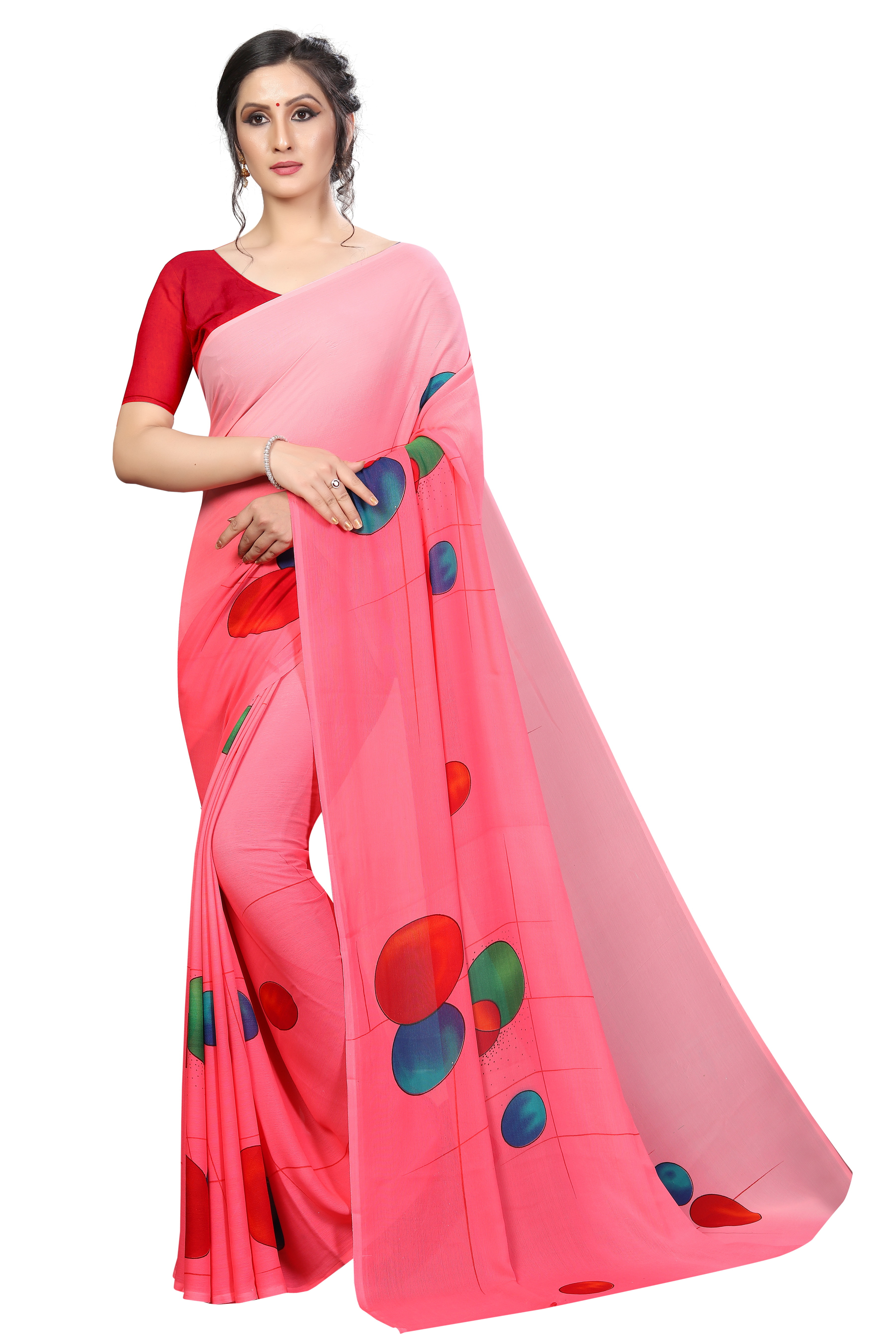 New Stylist Bollywood Printed Georgette Saree