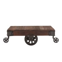 Handmade Rolling Cart Coffee Table
