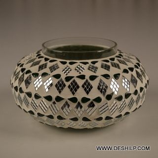 Matki Shape Glass Candle Holder