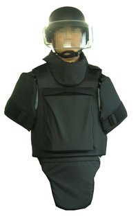 NIJ IIIA Black PE Aramid Bulletproof Vest with Ballistic Helmet Resist 9mm .44MAG 357mag