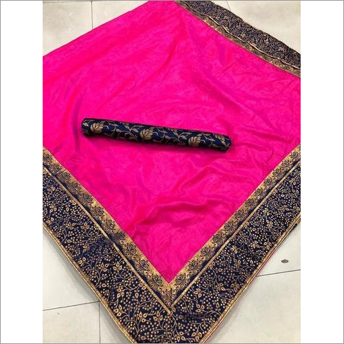 Pure Sana Silk Saree With Jacquard Border