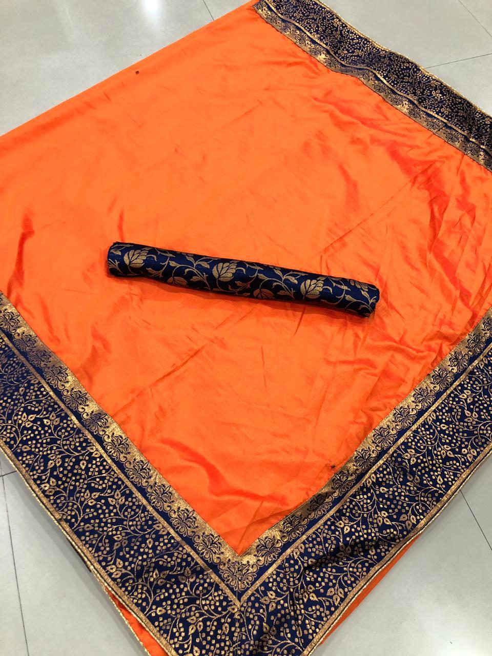 Pure Sana Silk Saree With Jacquard Border