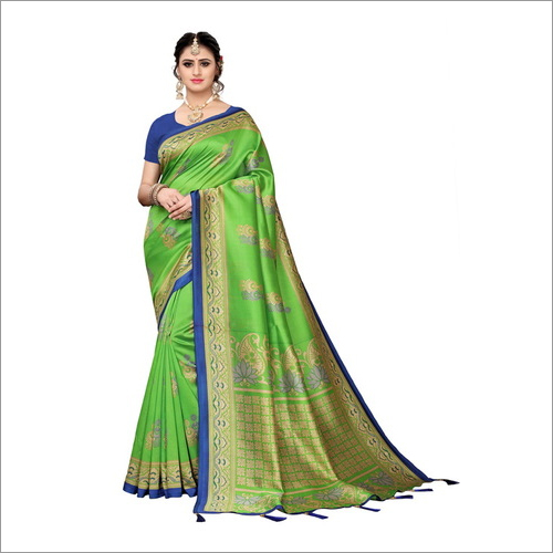 Mysore Art Silk Saree With Latkan