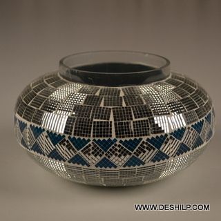 Glass Mosaic Handmade Candle Holder