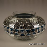Antique Imitation Glass Mosaic Handmade Candle Holder
