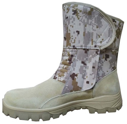 Army Camouflage PU Rubber Dual Density Desert Boots