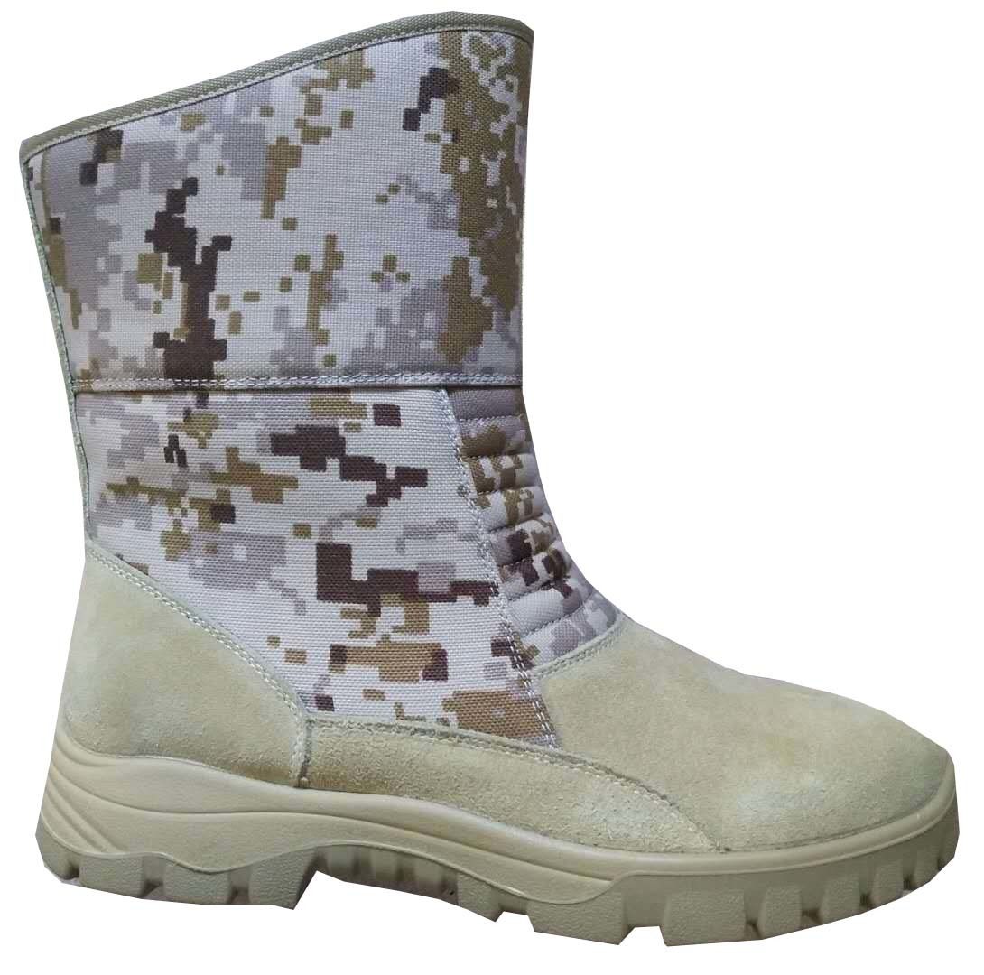 Army Camouflage PU Rubber Dual Density Desert Boots