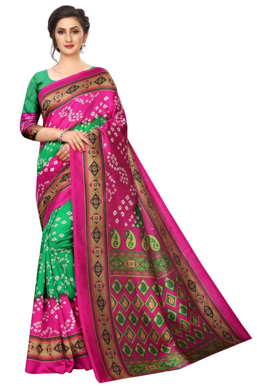 Navratri Special Bandhej Art Silk Saree