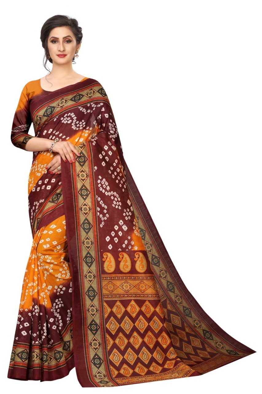 Navratri Special Bandhej Art Silk Saree
