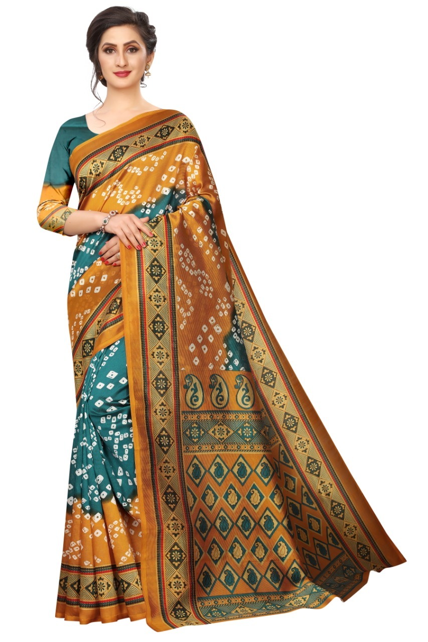 Navratri Special Bandhej Art Silk Saree