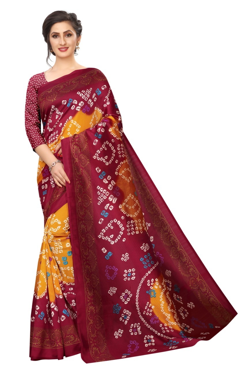 Navratri Special Bandhej Art Silk Saree